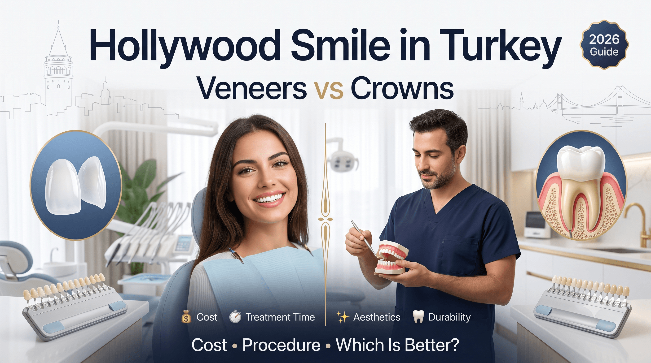  Türkiye’de Hollywood Smile: Lamina mı Kaplama mı — Fiyat ve Süreç (2026)